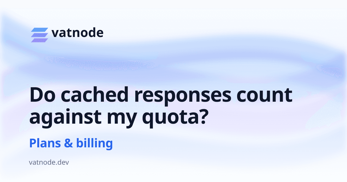 Do cached responses count against my quota?