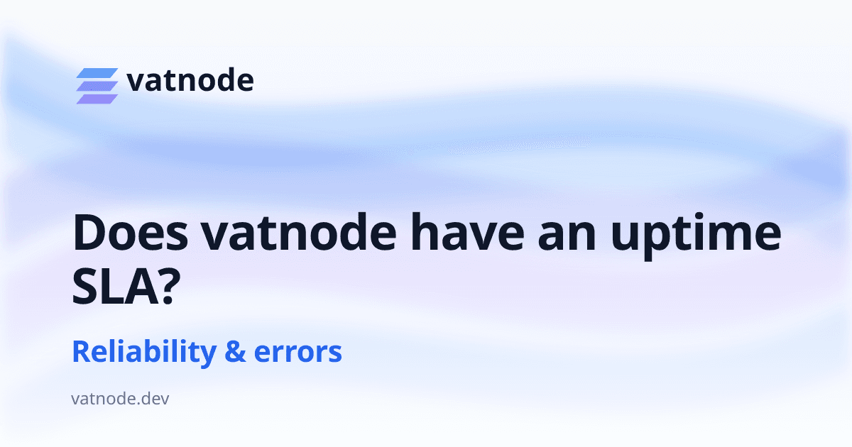 Does vatnode have an uptime SLA?