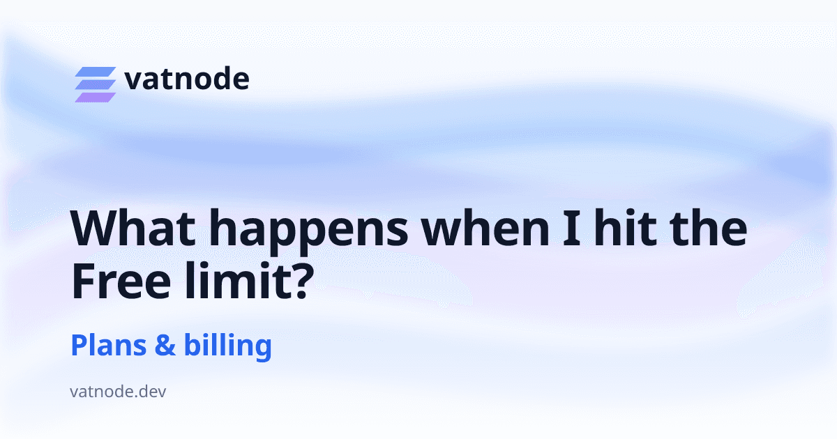 What happens when I hit the Free limit?