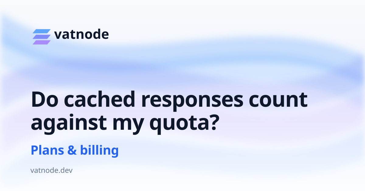 Do cached responses count against my quota?