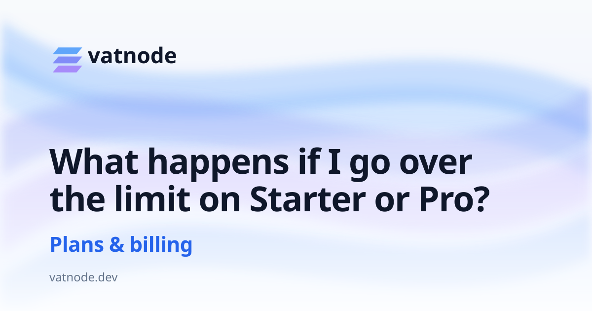 What happens if I go over the limit on Starter or Pro?